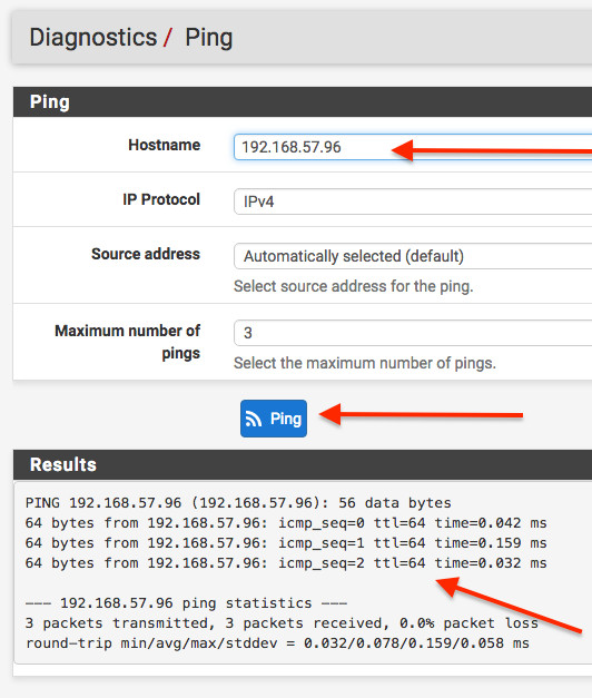 确认ISP2网关响应ping