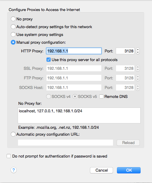 Firefox 代理配置