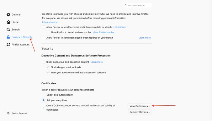 Firefox 安全设置