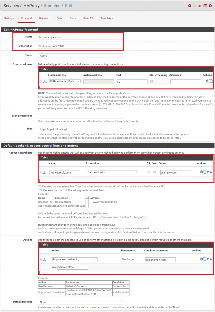 HAProxy HTTP前端