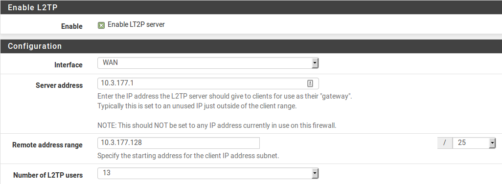 pfSense book之L2TP VPN