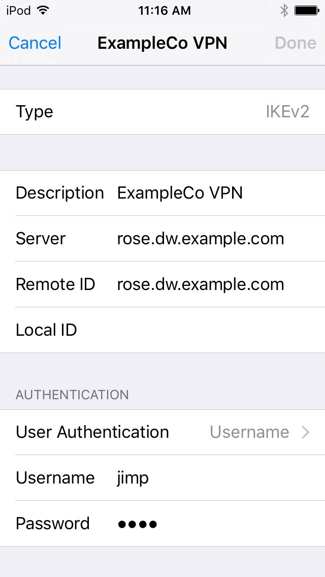 iOS IKEv2 客户端设置
