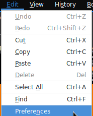 Firefox 编辑菜单
