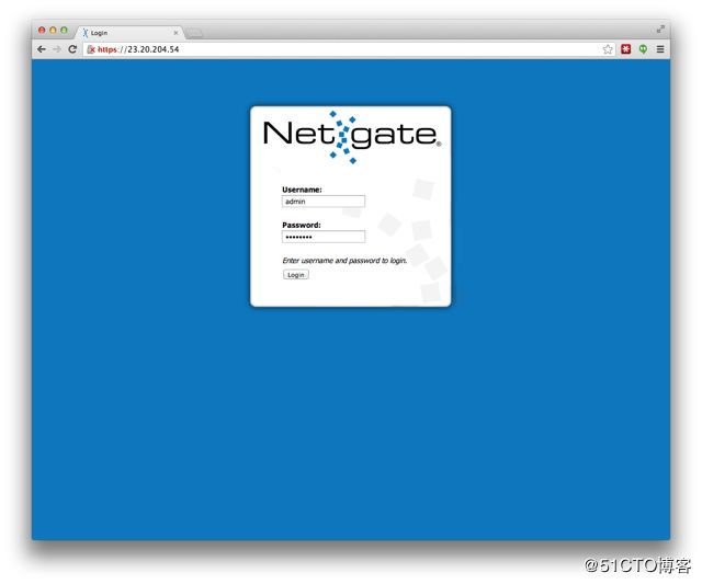 Web GUI 登录界面