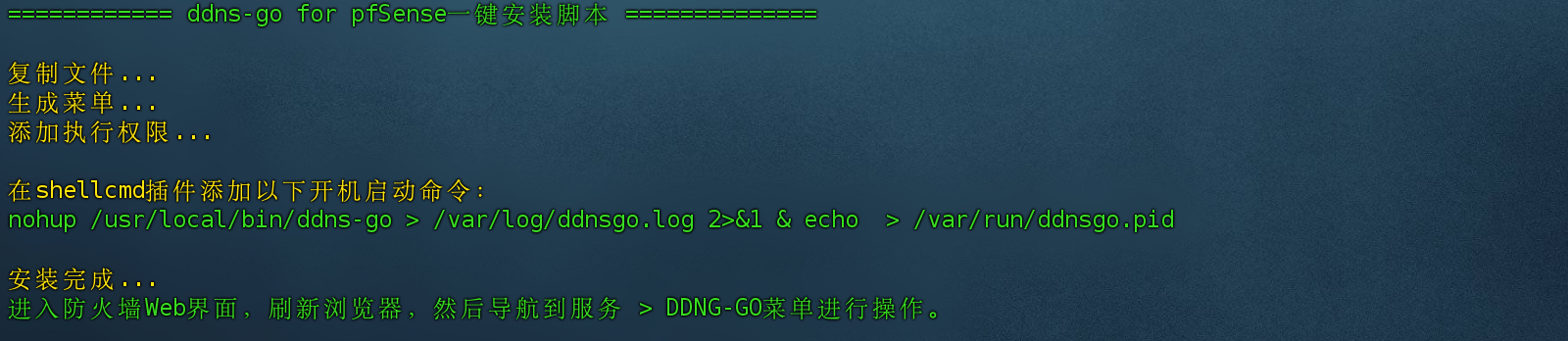 pfSense、OPNsense安装DDNS-GO教程