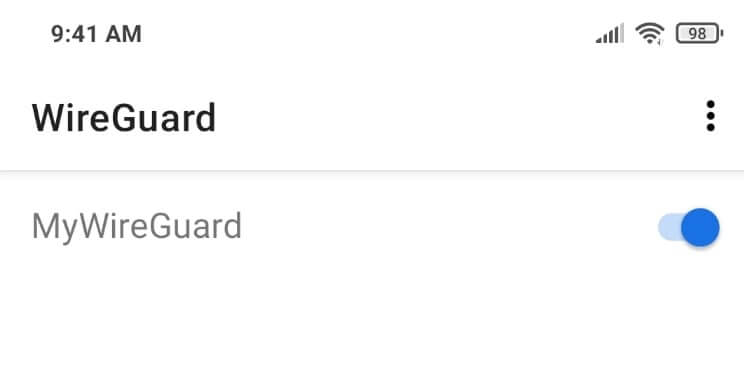 在 Android 客户端上激活 WireGuard 隧道