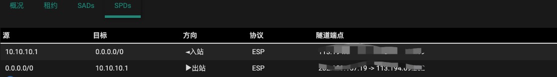IPsec统计数据