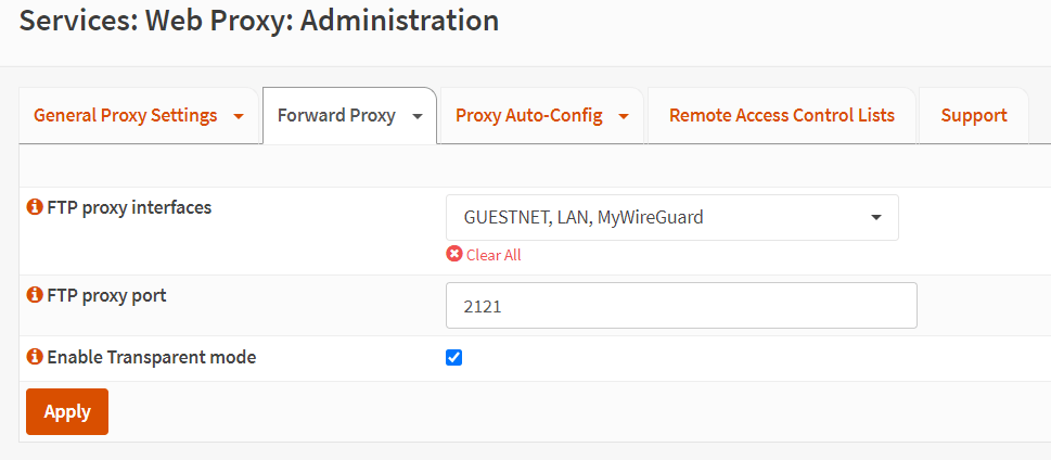 在 OPNsense 中启用 FTP 代理服务