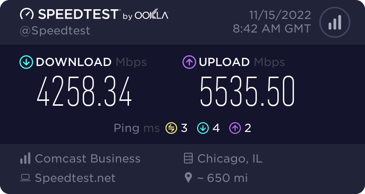 初步调整后速度提升到4-5Gbps