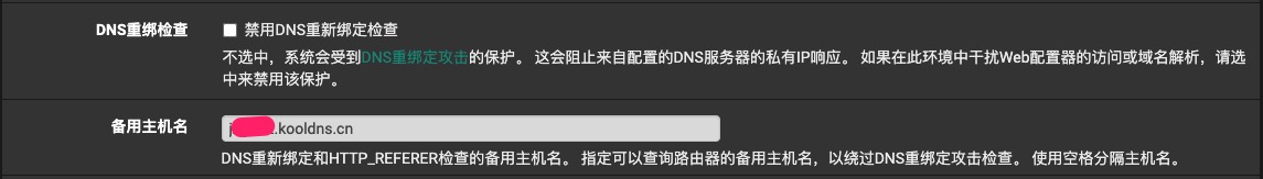 pfSense 高级设置中禁用 DNS 重绑定检查