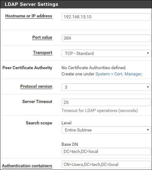 LDAP 服务器详细设置