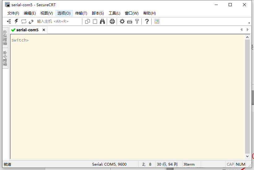 进入交换机命令行界面