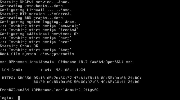 OpnSense登录提示