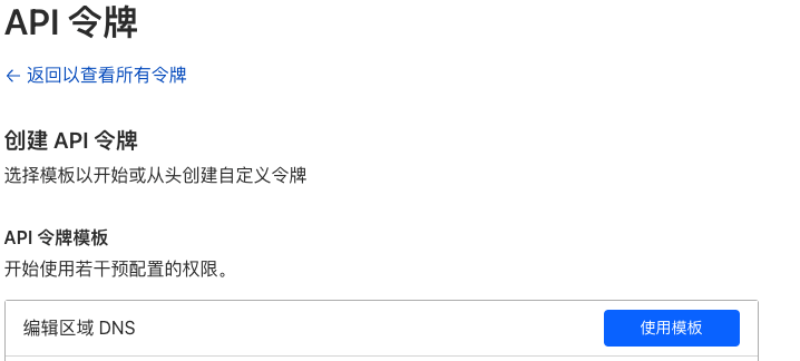 选择 DNS 编辑模板