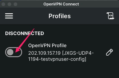 OpenVPN客户端连接按钮