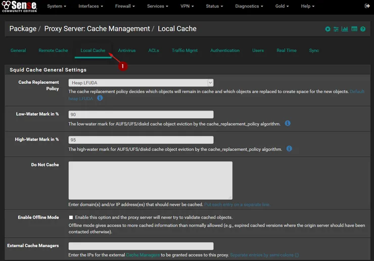 在 pfSense 上安装 Squid