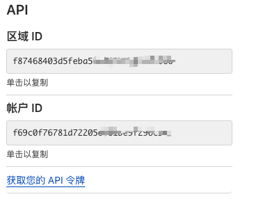 站点概述页面，获取ID和令牌