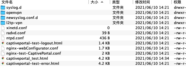 强制门户目录文件列表