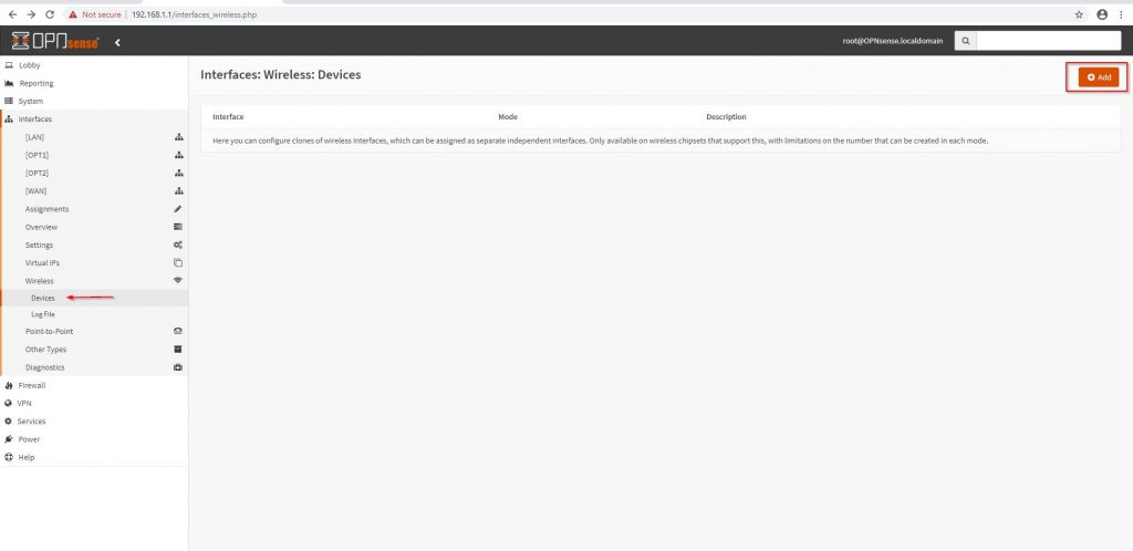 OPNsense配置WiFi模块