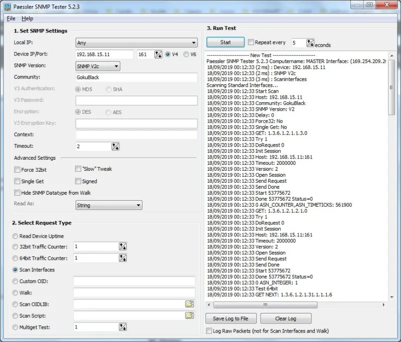 SNMP Tester 扫描结果