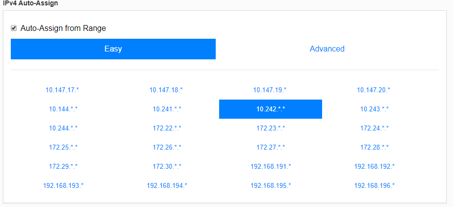 IPv4自动分配设置