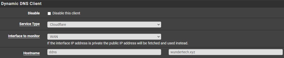 服务类型选择Cloudflare，填写子域和域名