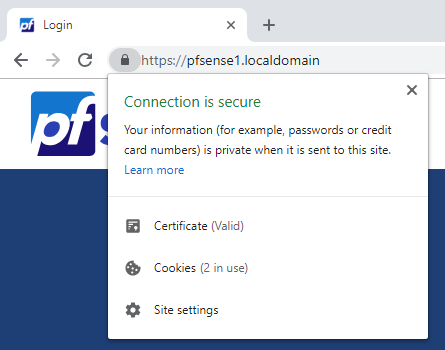 Chrome浏览器通过FQDN安全访问pfSense