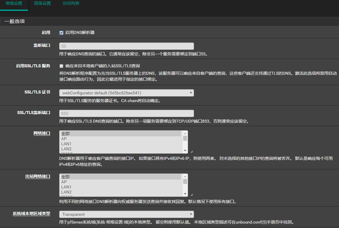 pfSense配置DNS教程