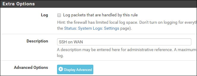 pfsense ssh防火墙配置