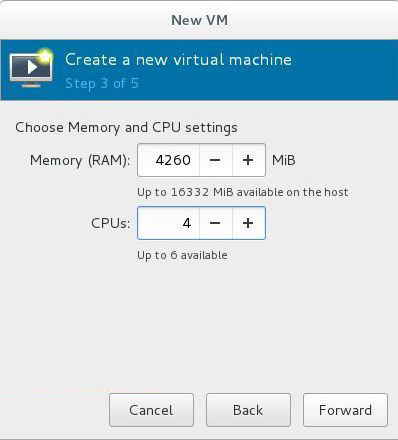 设置内存和CPU