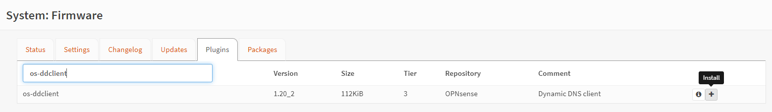 OPNsense配置动态DNS