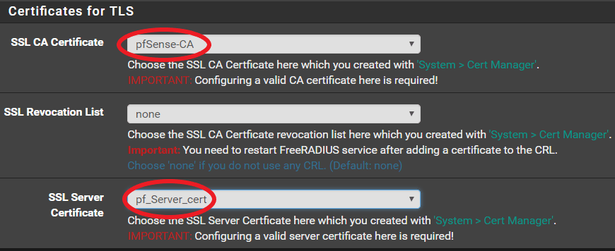 FreeRADIUS EAP TLS 证书设置
